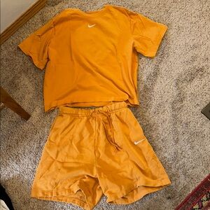 Nike Vibrant Orange Tee and Shorts Combo
